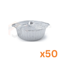 Quality First Silver Foil 102 Pot + Lids Medium (25cm)