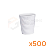 Double Wall 12oz Coffee Cups - WHITE