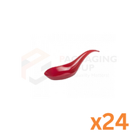 13R Red chinese plastic spoons (12pcs)