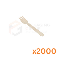 Quality First 160mm Wooden - Fork