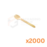 Quality First 160mm Wooden - Spork