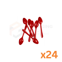 5R Red dessert spoons (24pcs)