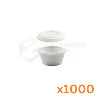 Quality First 4oz Sugarcane Sauce Container + Lids