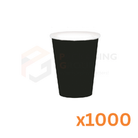 Single Wall 8oz Coffee Cups - BLACK