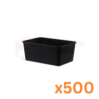 Black Base Rectangle container+ Lids 1000ML