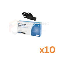 Medicom Nitrile Gloves (Black - Large)