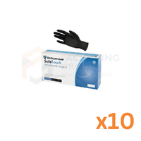 Medicom Nitrile Gloves (Black - XL)
