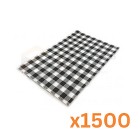 Black Gingham Greaseproof Medium (36*25cm)