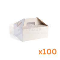 Medium White/Kraft Carry Box (320*250*85mm)