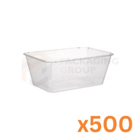Wide Base Rectangle Container + Lids 1000ML